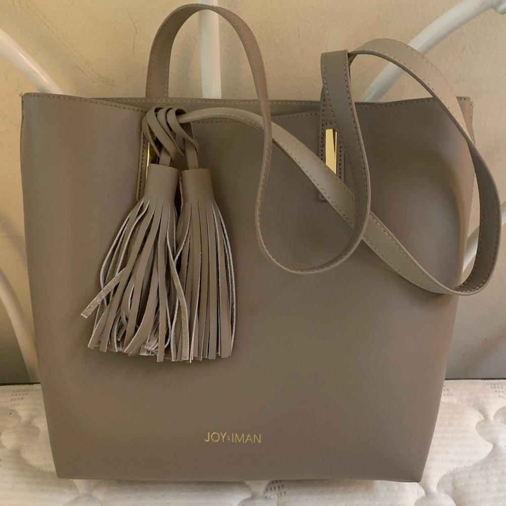 Joy & Iman Tassel Leather Handbag